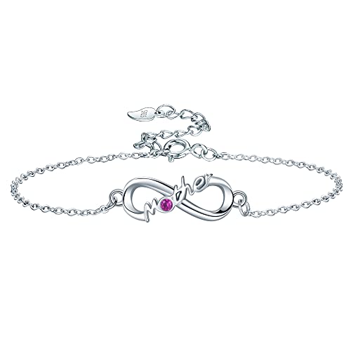 925 Sterling Silber Mama Armband, verstellbar