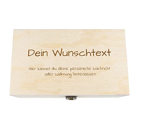 Personalisierte Holzkiste mit Gravur - Geschenkbox