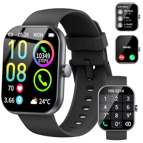 Smartwatch mit Telefonfunktion und Pulsmesser