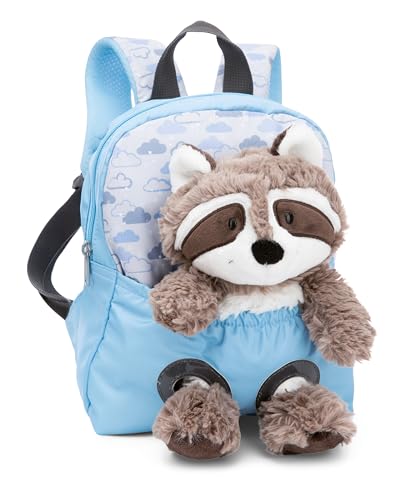 Kuscheliger 2-in-1 Kinderrucksack, blau, 25cm.