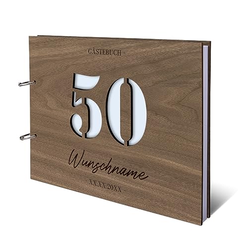 Personalisiertes Gästebuch zum 50. Geburtstag.