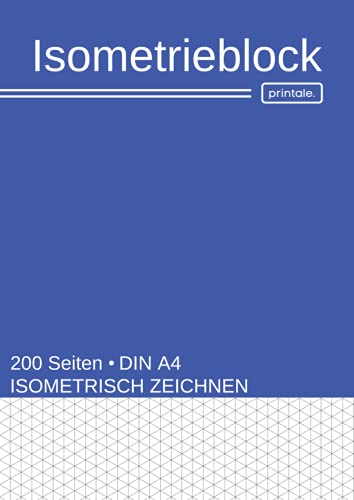 Isometrisches Zeichenblock-Set, 100 Blatt, DIN A4.