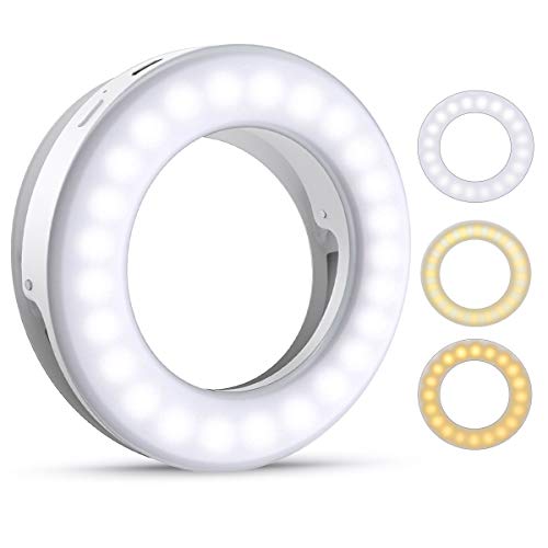 Selfie Ringlicht mit 40 LEDs, USB wiederaufladbar