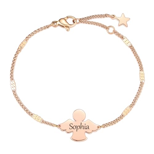 Personalisiertes Schutzengel Armband für Mädchen