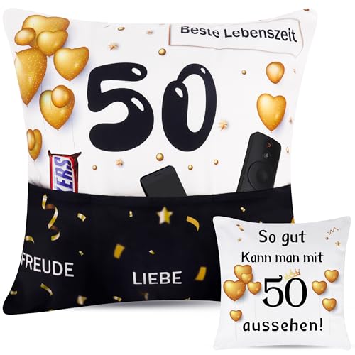 Lustiger Deko-Kissenbezug, perfektes 50. Geburtstagsgeschenk!