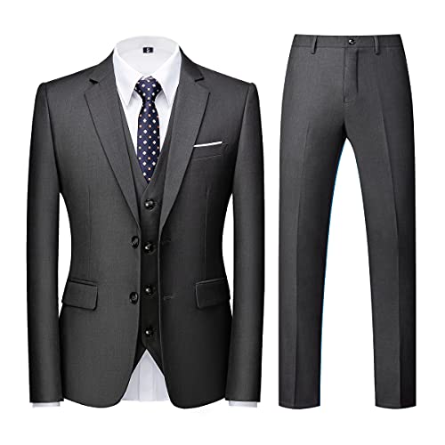 KUDORO Herren Anzug Set, Slim Fit