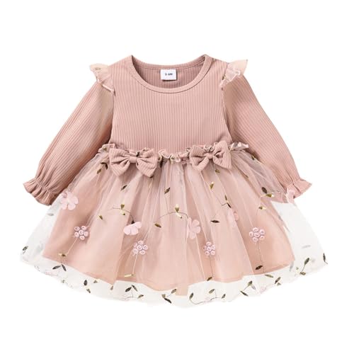 Rüschen-Prinzessinnenkleid für Baby Mädchen, perfekt für Herbst.