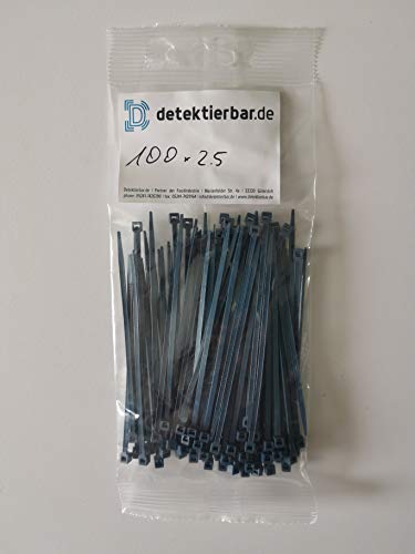 Detectable Kabelbinder, blau, VE 100 Stück