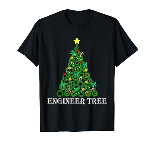 Lustiges Weihnachtsbaum- Ingenieur T-Shirt.