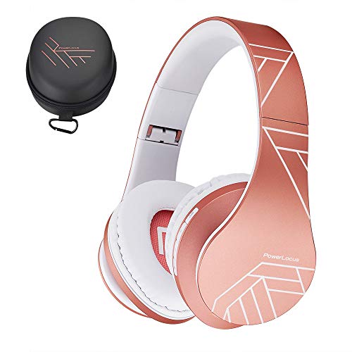 PowerLocus Bluetooth Over-Ear Kopfhörer, Rose Gold.