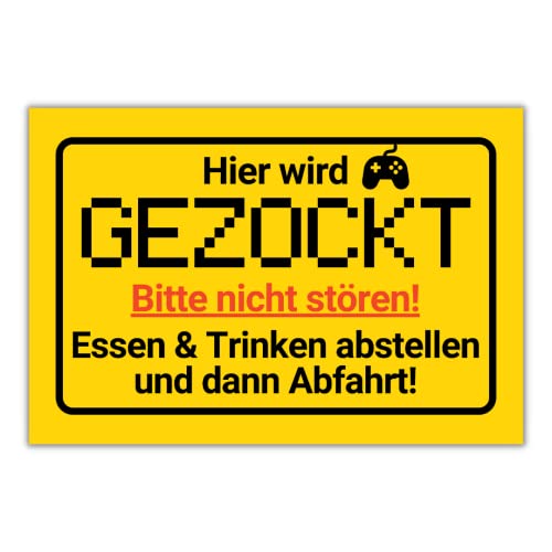 Lustiges Türschild für Gamer-Zimmer.