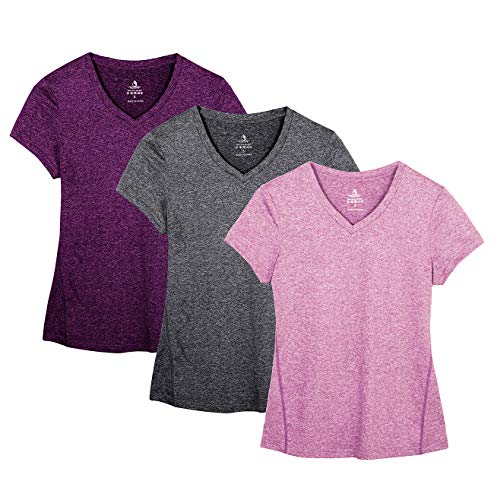 Damen Fitness T-Shirt Set, 3er Pack