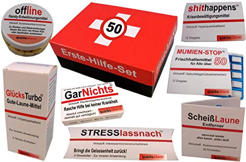 Witziges Erste-Hilfe-Set zum 50. Geburtstag