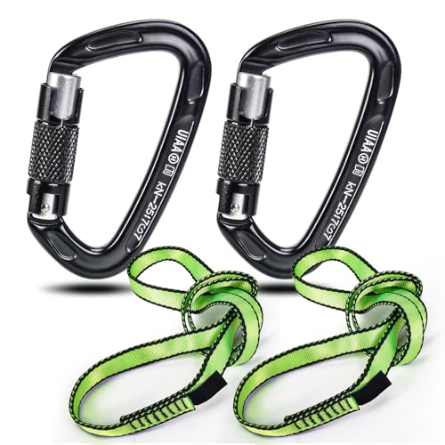 Hochwertige Kletterkarabiner und Seilset, 6-teilig