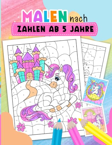 Einhorn Malbuch für Mädchen ab 5