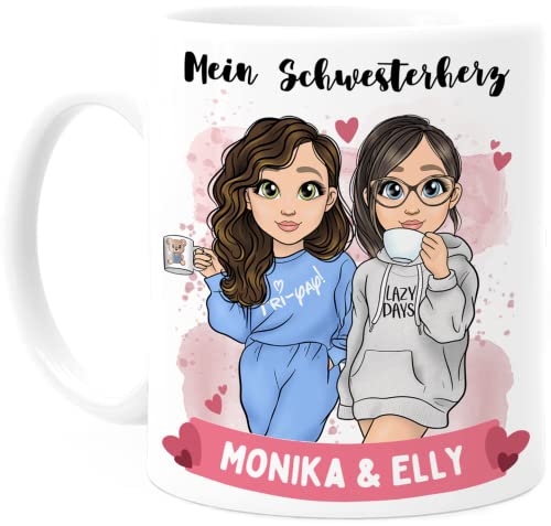 Personalisierte Tasse für Schwester - Ideales Geschenk