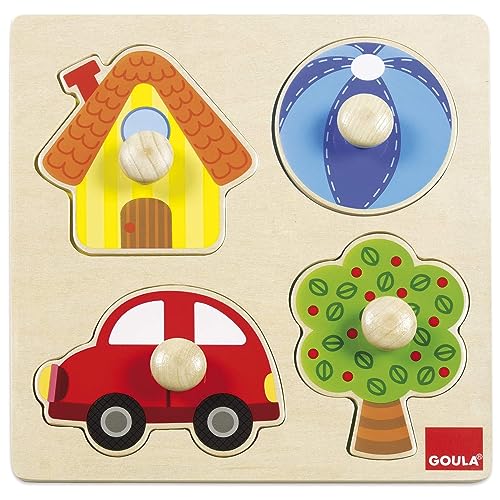 GOULA Holzpuzzle für Kleinkinder - Zuhause