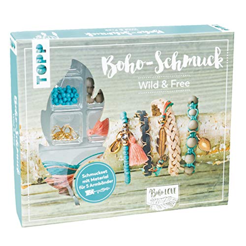 Boho-Schmuckset Wild & Free: Selbermachen, Türkis/Lachs