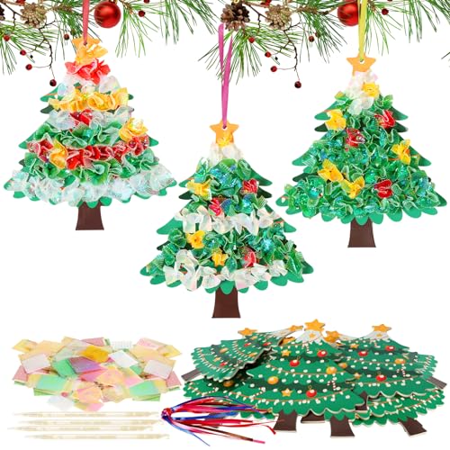 Kreative DIY Weihnachtsbaum Bastelsets für Kinder.