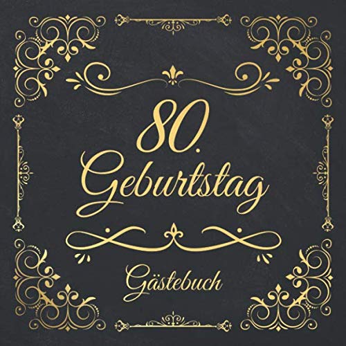 Vintage Gästebuch zum 80. Geburtstag